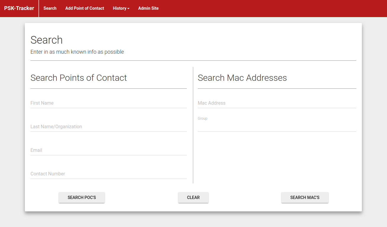 User Admin portal